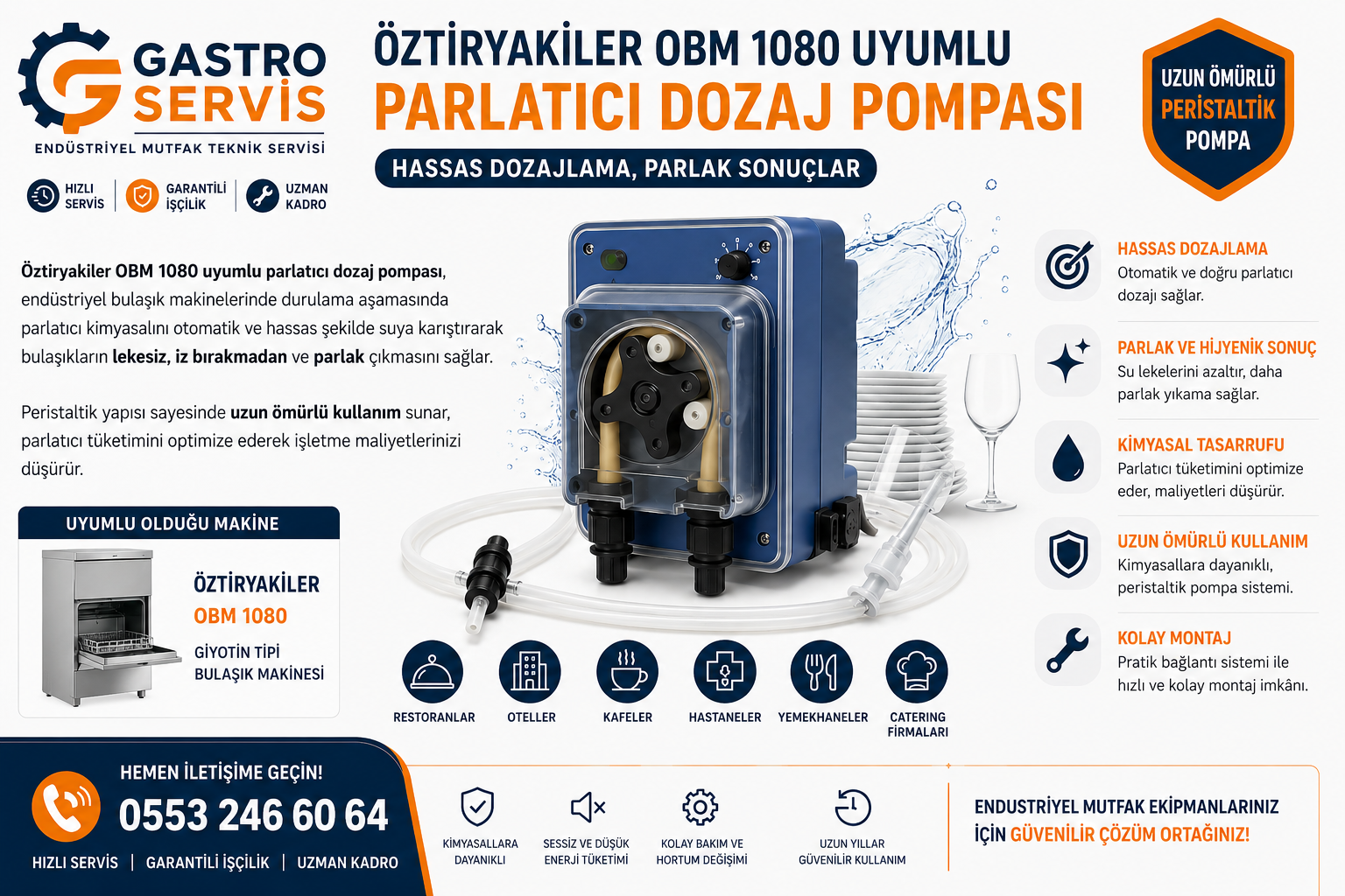 Öztiryakiler OBM 1080 Uyumlu Parlatıcı Dozaj Pompası