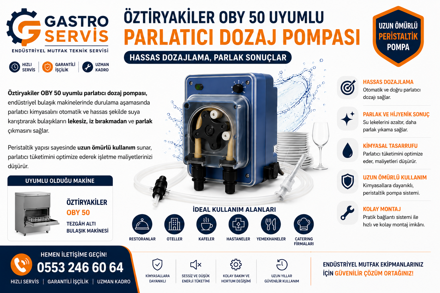 Öztiryakiler OBY 50 Uyumlu Parlatıcı Dozaj Pompası