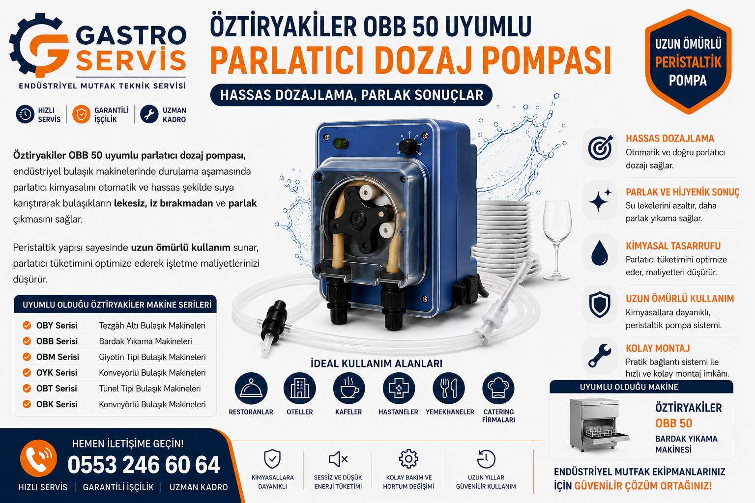Öztiryakiler OBB 50 Uyumlu Parlatıcı Dozaj Pompası