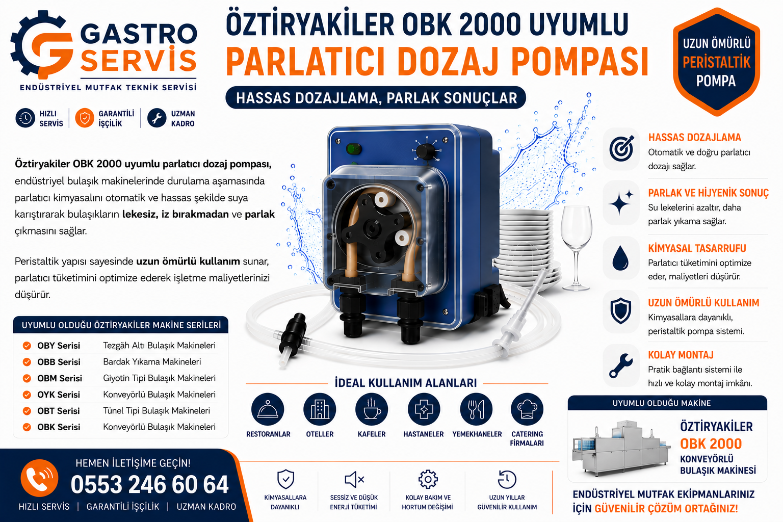Öztiryakiler OBK 2000 Uyumlu Parlatıcı Dozaj Pompası