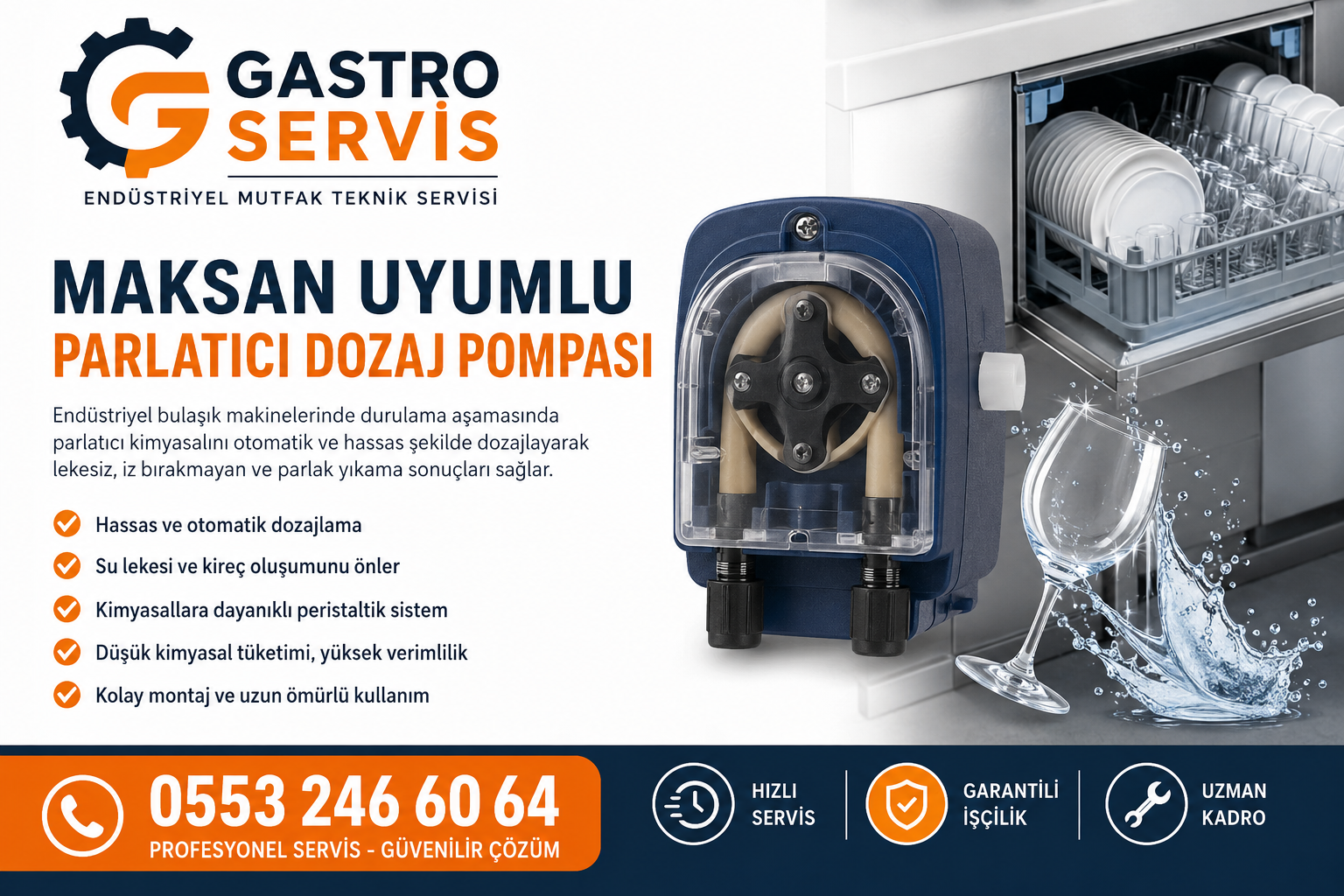 Maksan Uyumlu Parlatıcı Dozaj Pompası