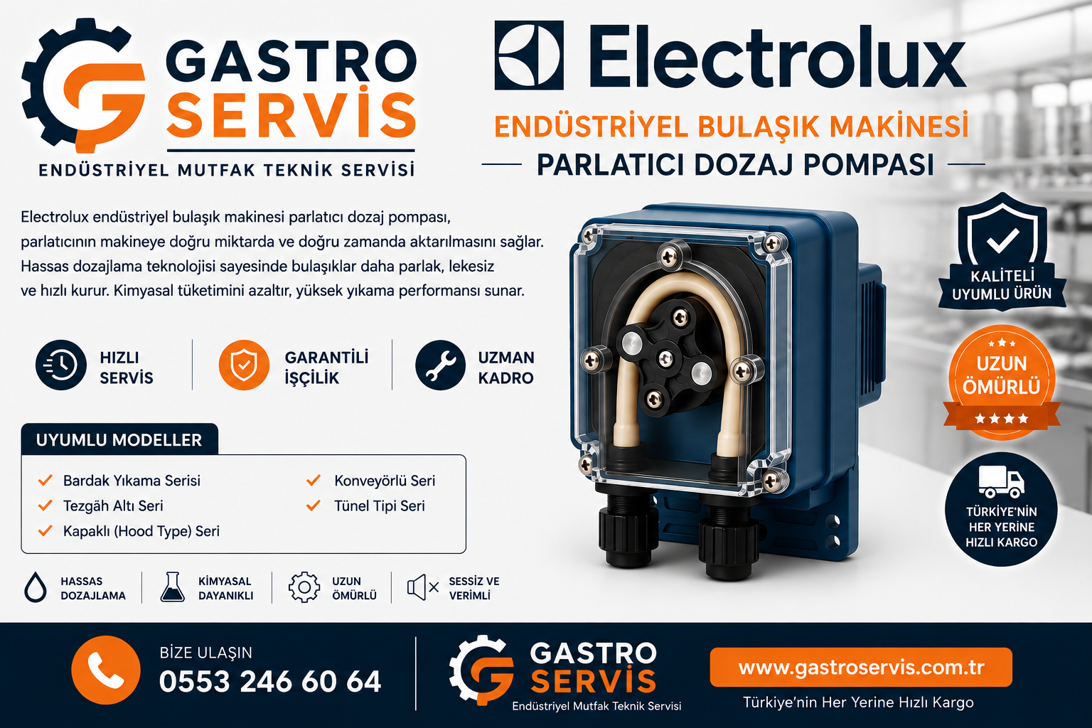 Electrolux Endüstriyel Bulaşık Makinesi Parlatıcı Dozaj Pompası