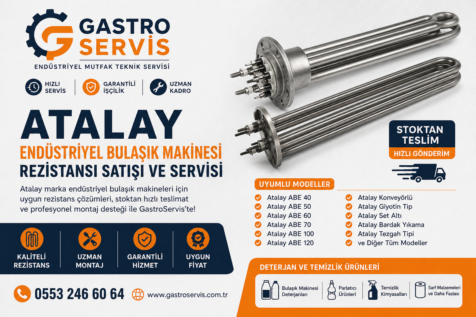 Atalay Endüstriyel Bulaşık Makinesi Rezistansı