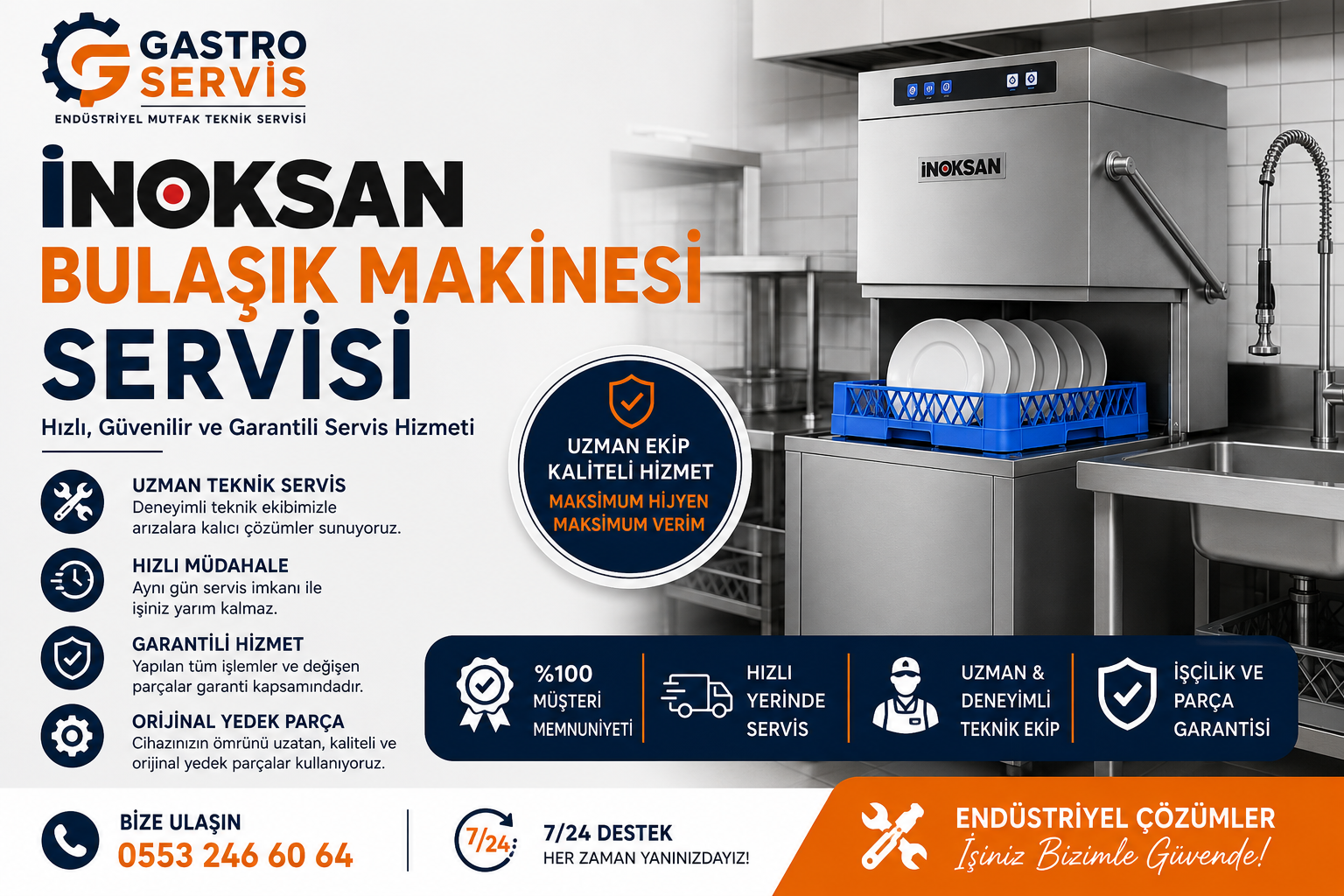 İnoksan Bulaşık Makinesi Servisi - 0553 246 60 64