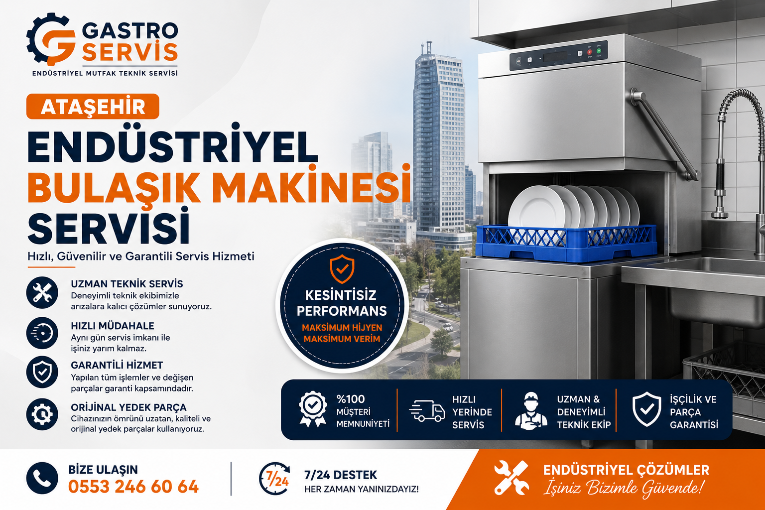 Ataşehir Endüstriyel Bulaşık Makinesi Servisi - 0553 246 60 64