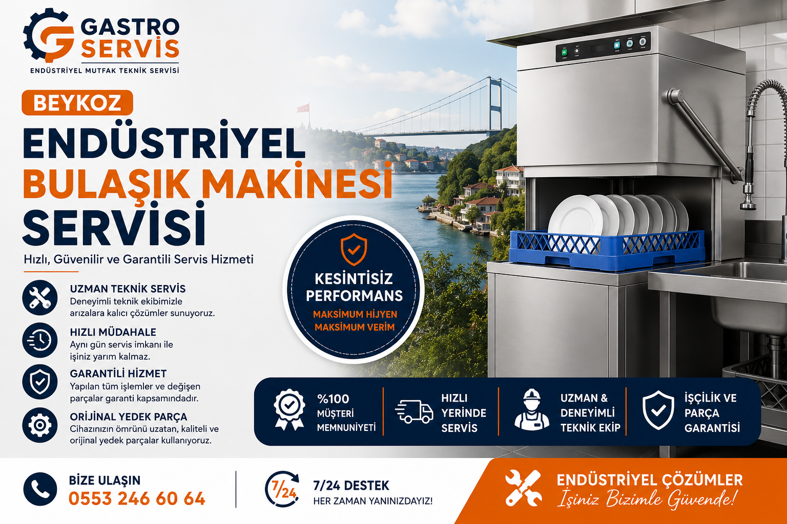 Beykoz Endüstriyel Bulaşık Makinesi Servisi - 0553 246 60 64