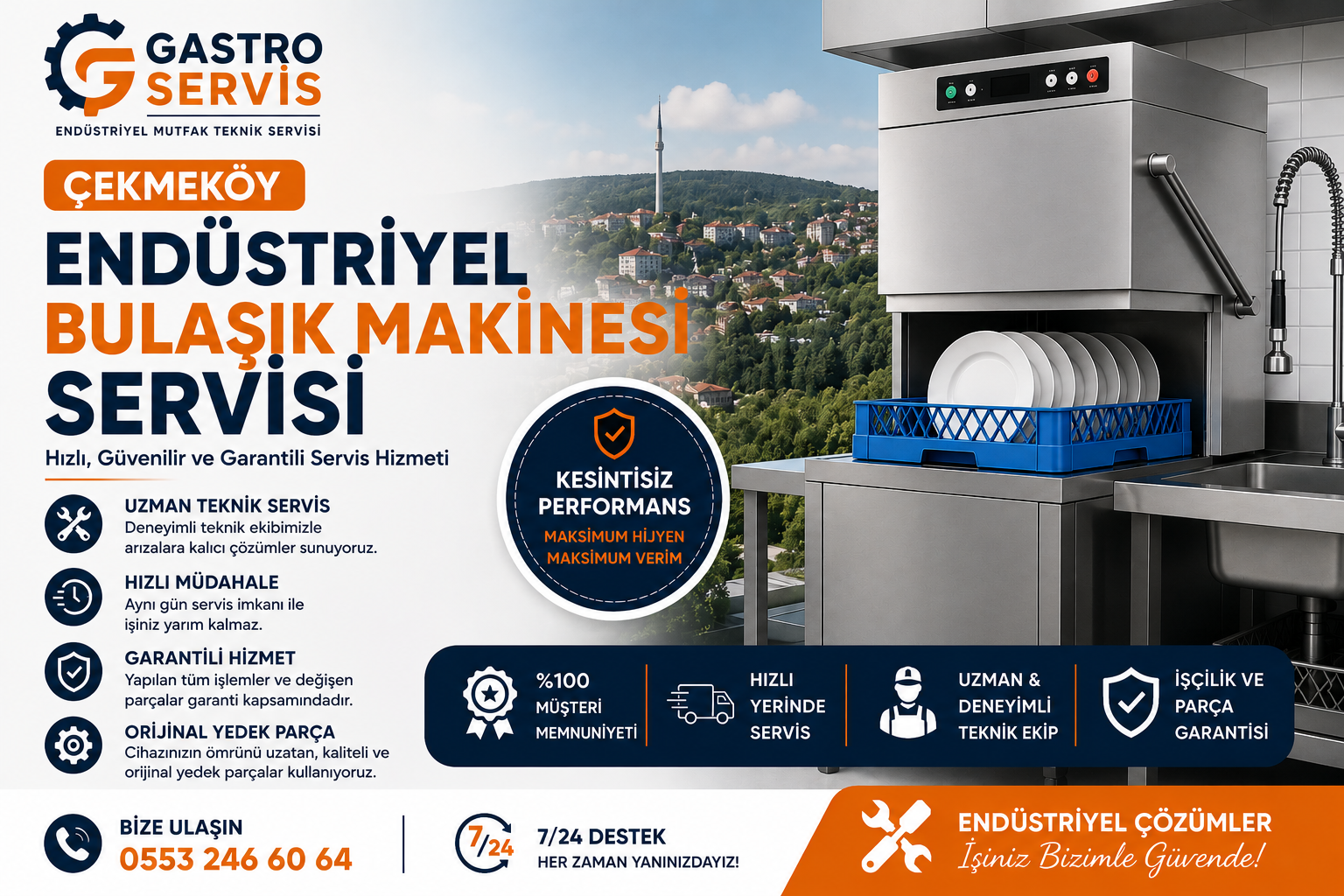 Çekmeköy Endüstriyel Bulaşık Makinesi Servisi - 0553 246 60 64