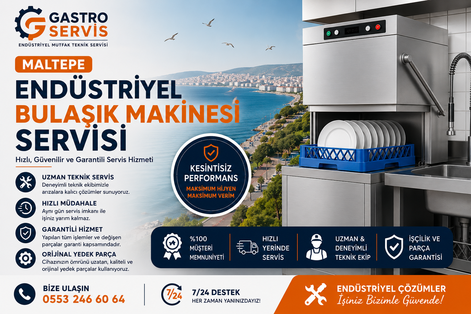 Maltepe Endüstriyel Bulaşık Makinesi Servisi - 0553 246 60 64