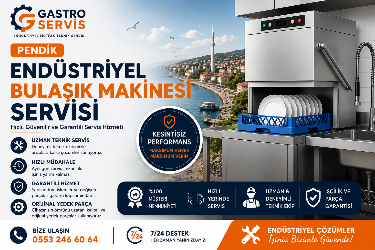 Pendik Endüstriyel Bulaşık Makinesi Servisi - 0553 246 60 64