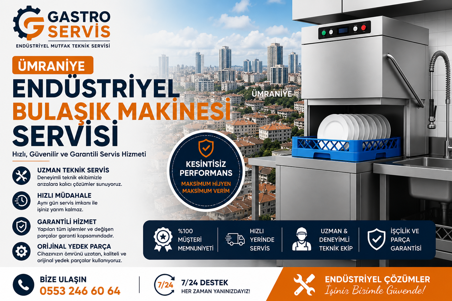 Ümraniye Endüstriyel Bulaşık Makinesi Servisi - 0553 246 60 64