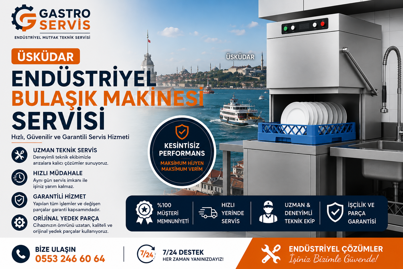 Üsküdar Endüstriyel Bulaşık Makinesi Servisi - 0553 246 60 64