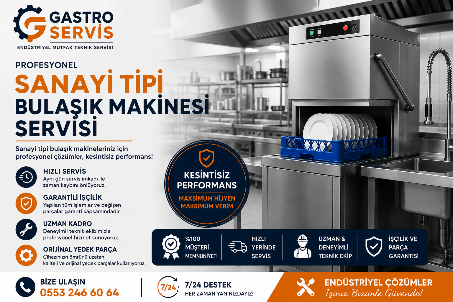 Profesyonel Sanayi Tipi Bulaşık Makinesi Servisi - 0553 246 60 64