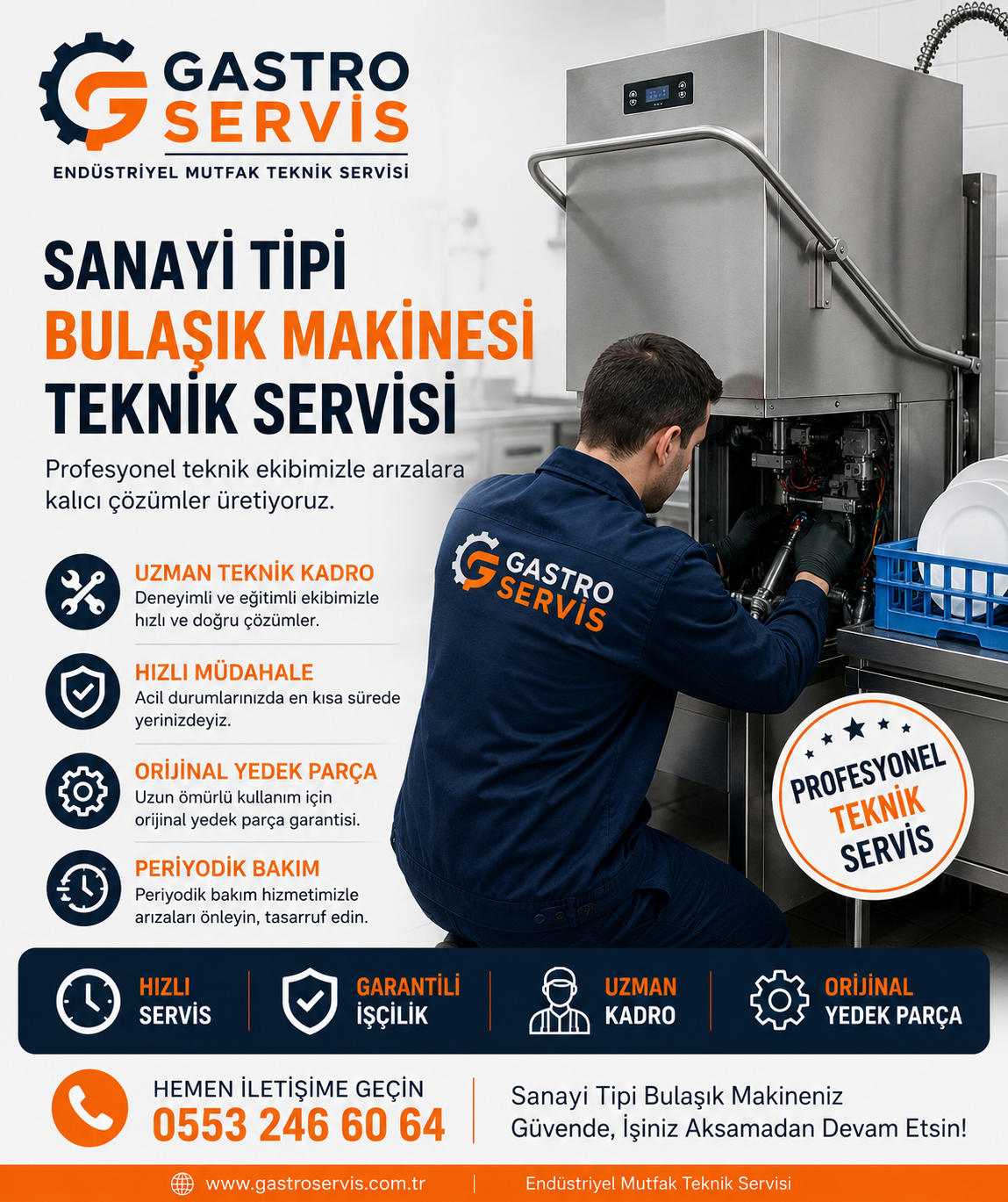 Sanayi Tipi Bulaşık Makinesi Teknik Servisi – 0553 246 60 64