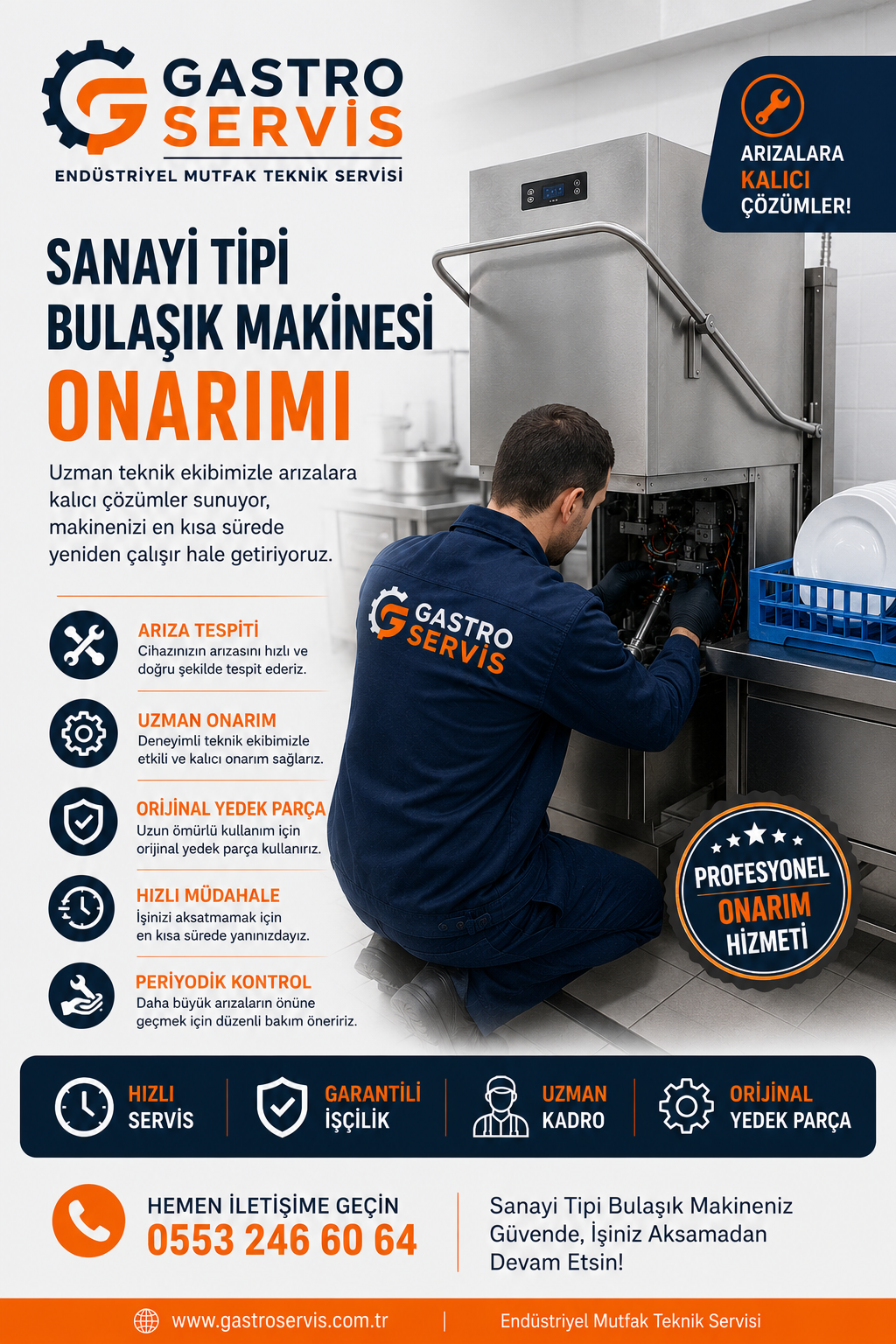 Sanayi Tipi Bulaşık Makinesi Onarımı – 0553 246 60 64