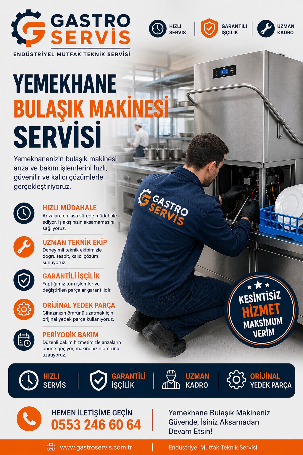 Yemekhane Bulaşık Makinesi Servisi – 0553 246 60 64