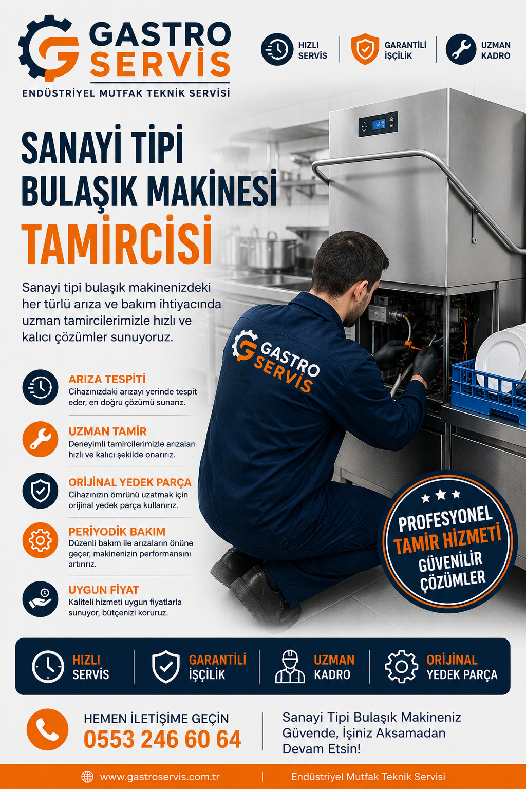 Sanayi Tipi Bulaşık Makinesi Tamircisi – 0553 246 60 64