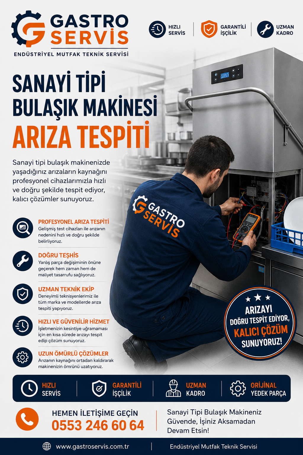 Sanayi Tipi Bulaşık Makinesi Arıza Tespiti – 0553 246 60 64