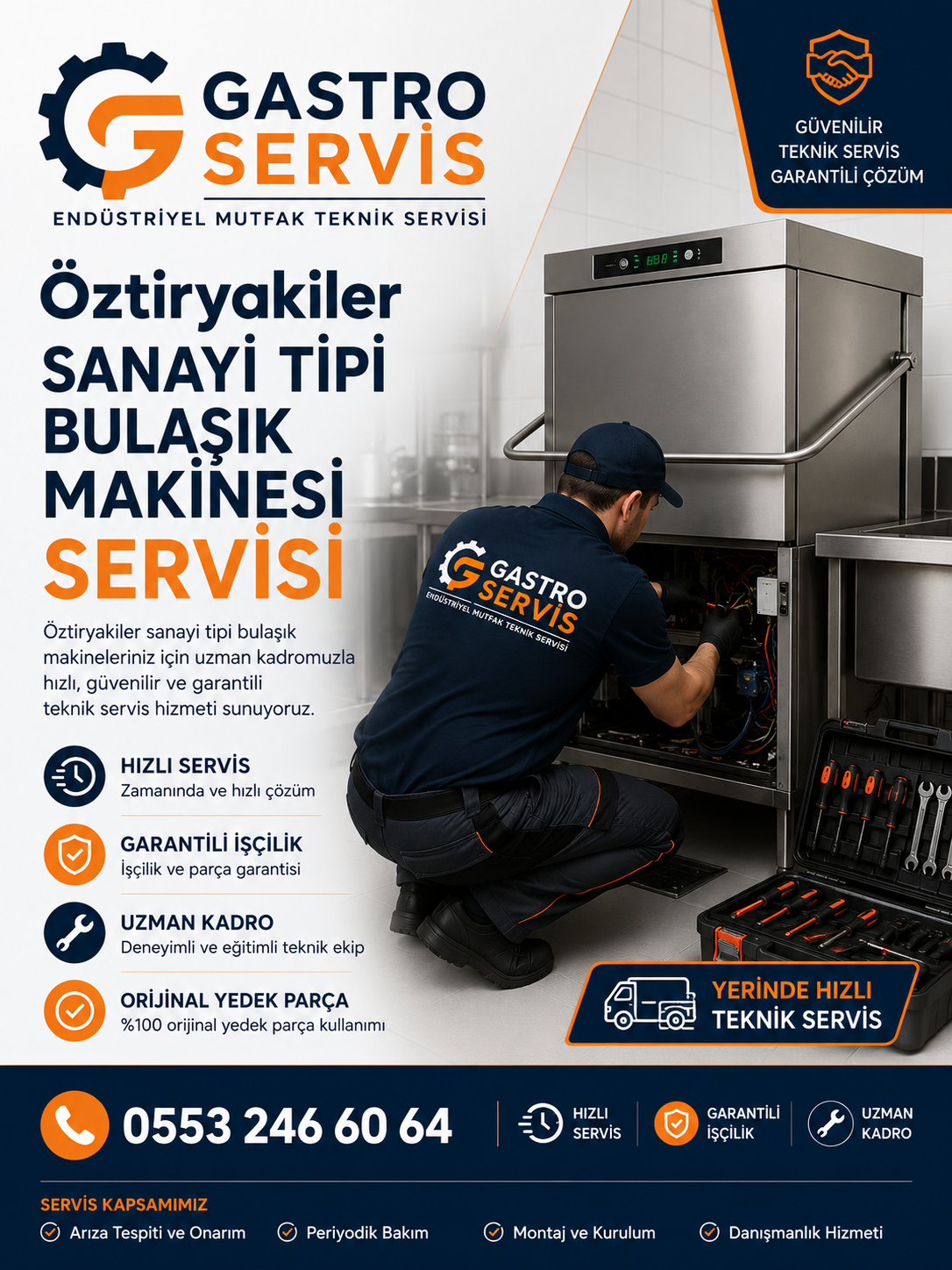Öztiryakiler Sanayi Tipi Bulaşık Makinesi Servisi | 0553 246 60 64