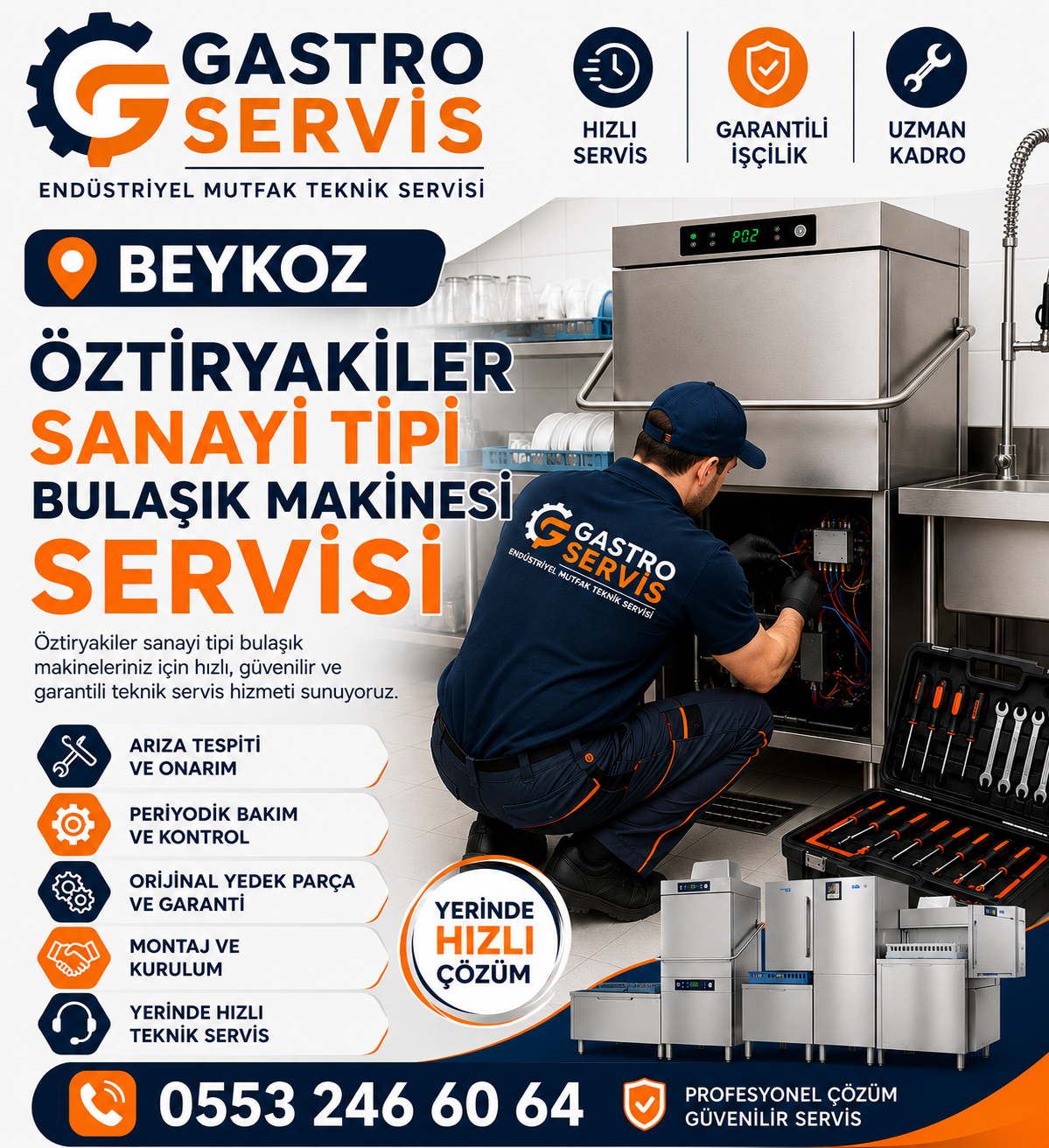 Beykoz Öztiryakiler Sanayi Tipi Bulaşık Makinesi Servisi | 0553 246 60 64
