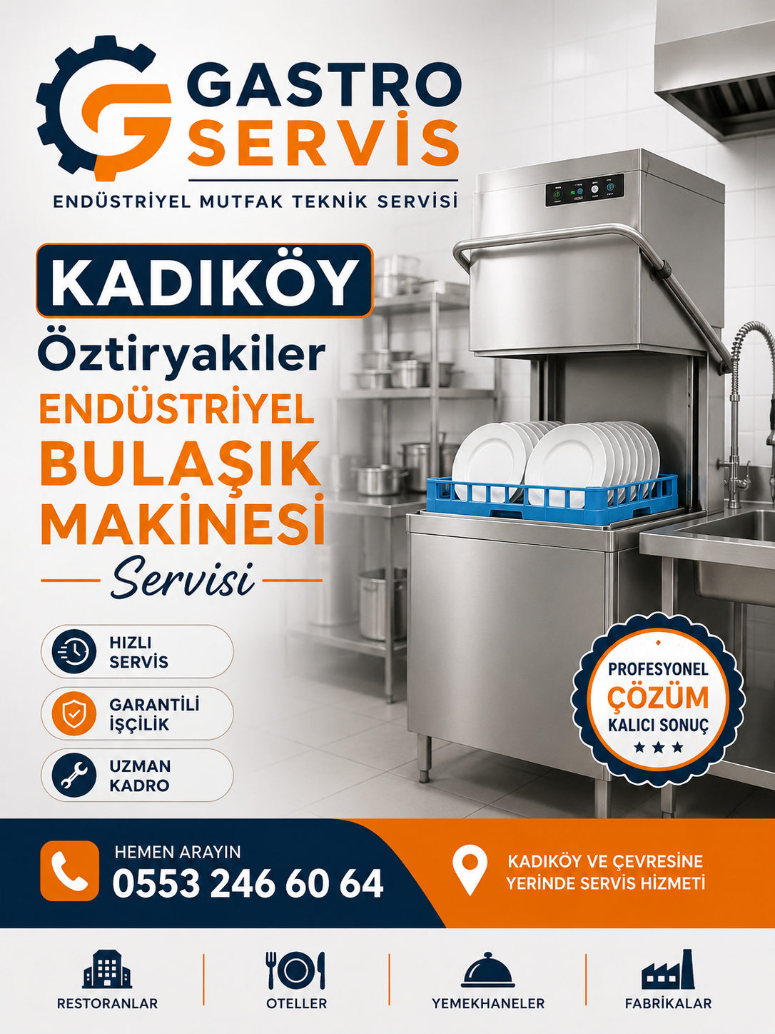 Kadıköy Öztiryakiler Endüstriyel Bulaşık Makinesi Servisi | 0553 246 60 64