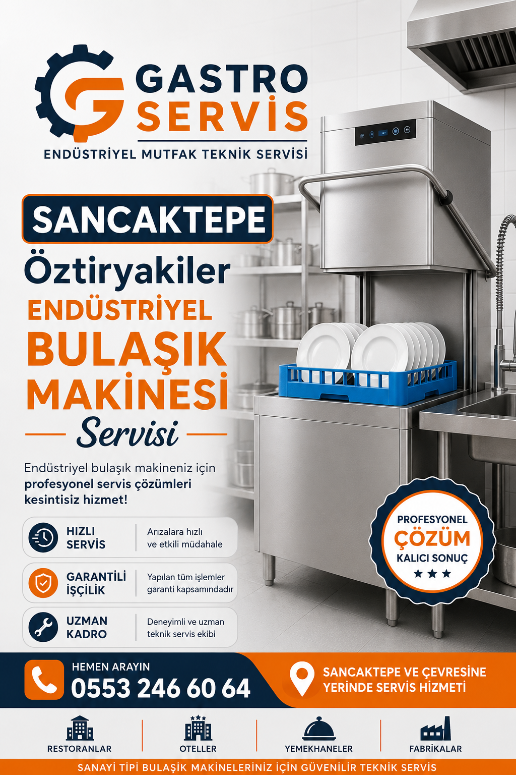 Sancaktepe Öztiryakiler Endüstriyel Bulaşık Makinesi Servisi | 0553 246 60 64