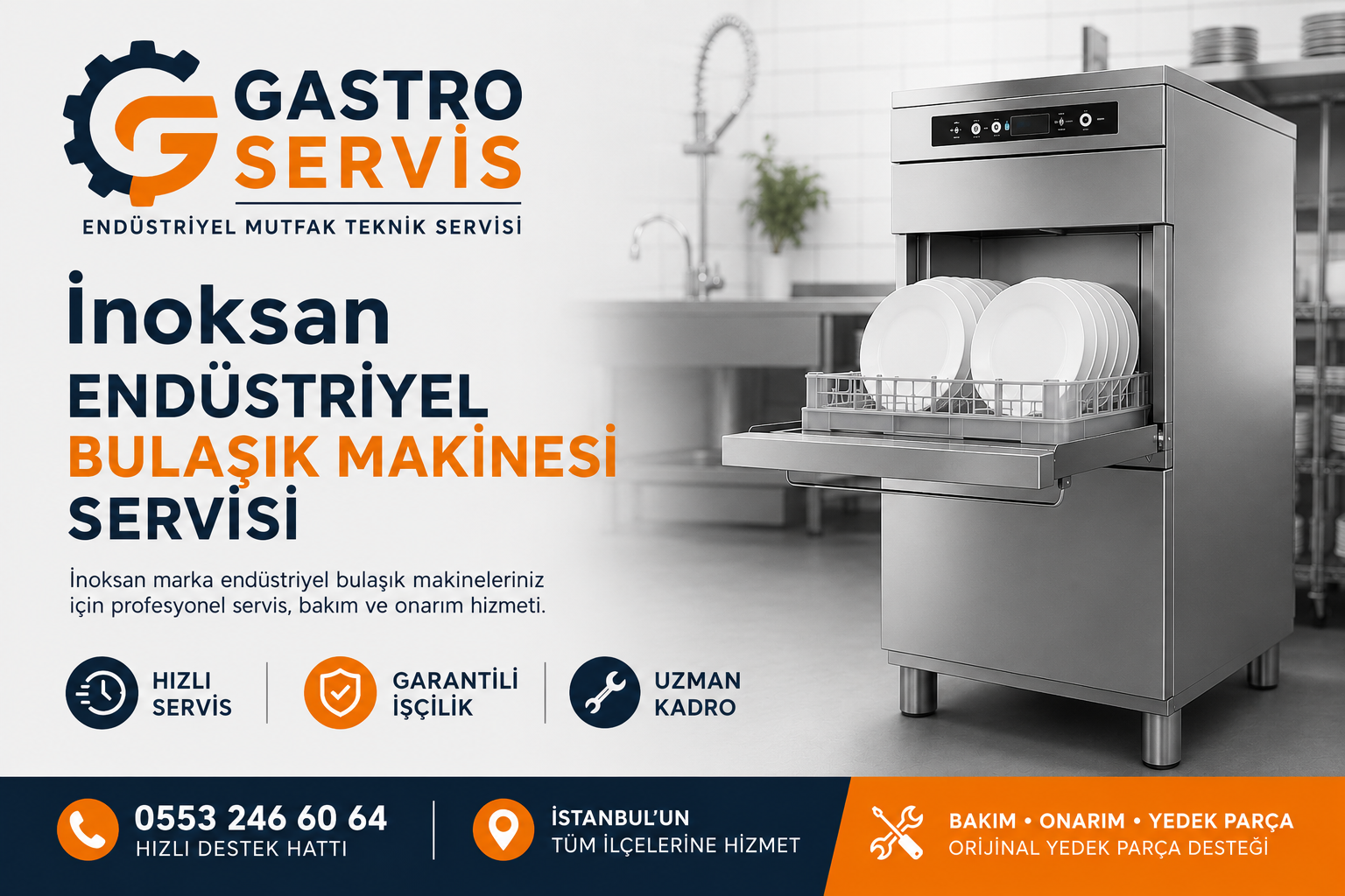 İnoksan Endüstriyel Bulaşık Makinesi Servisi | 0553 246 60 64