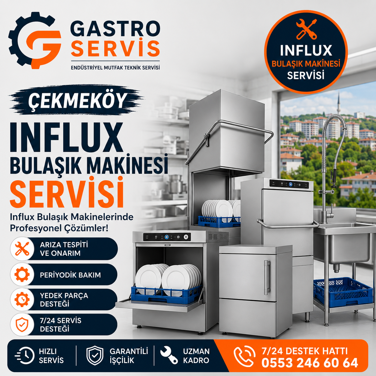 Çekmeköy İnflux Bulaşık Makinesi Servisi - 0553 246 60 64
