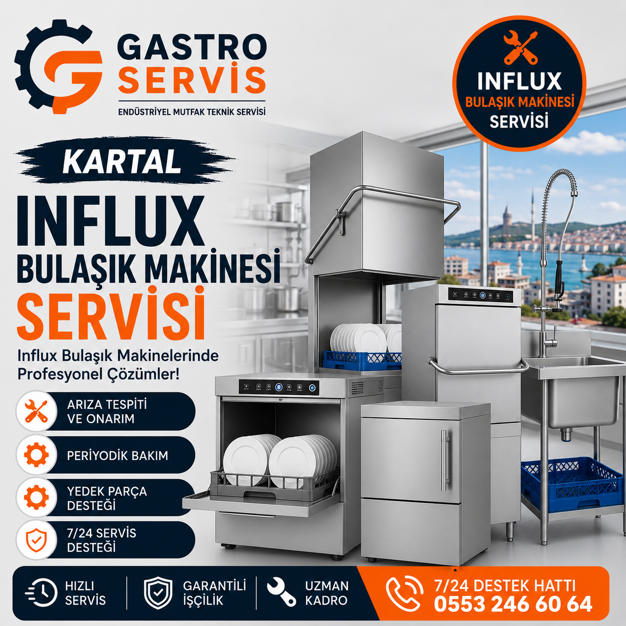 Kartal İnflux Bulaşık Makinesi Servisi - 0553 246 60 64