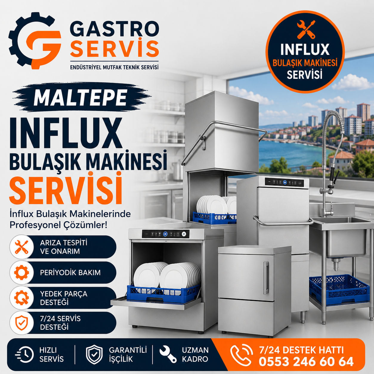 Maltepe İnflux Bulaşık Makinesi Servisi - 0553 246 60 64