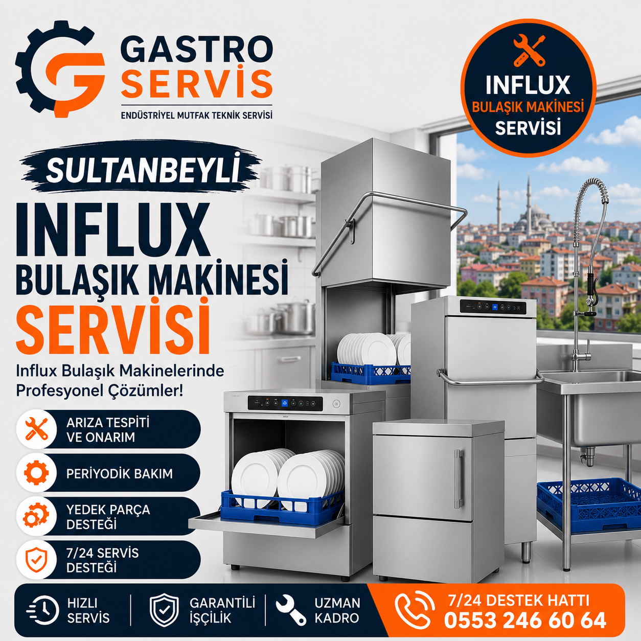 Sultanbeyli İnflux Bulaşık Makinesi Servisi - 0553 246 60 64