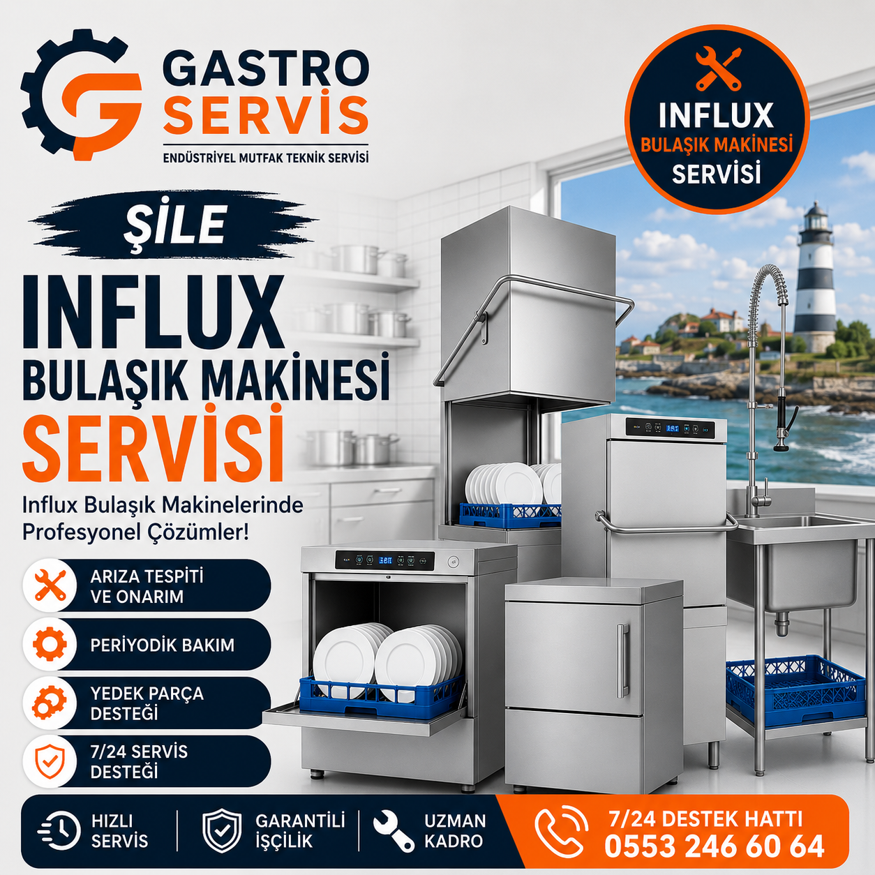 Şile İnflux Bulaşık Makinesi Servisi - 0553 246 60 64