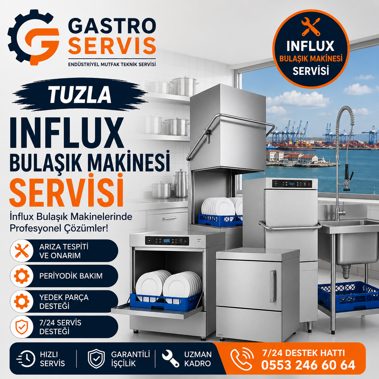 Tuzla İnflux Bulaşık Makinesi Servisi - 0553 246 60 64
