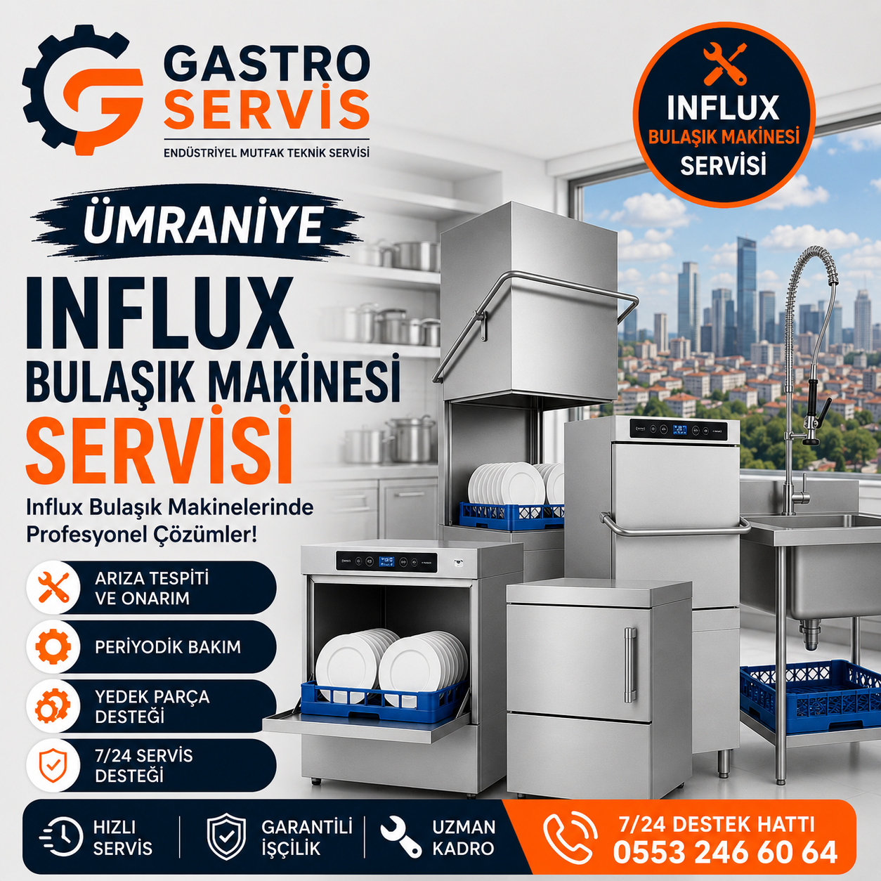 Ümraniye İnflux Bulaşık Makinesi Servisi - 0553 246 60 64
