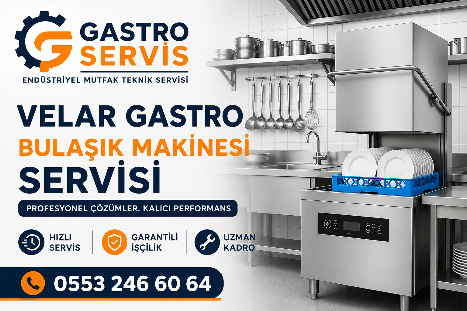 Velar Gastro Bulaşık Makinesi Servisi - 0553 246 60 64